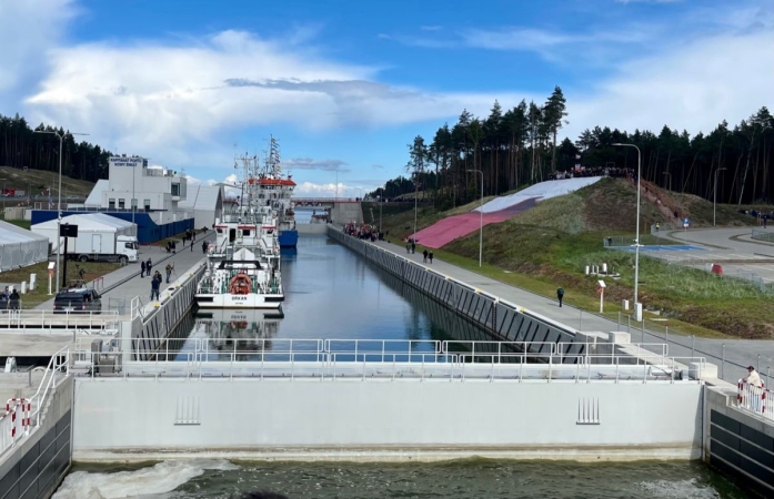 Otwarcie kanału żeglugowego przez Mierzeję Wiślaną [WIDEO]-GospodarkaMorska.pl