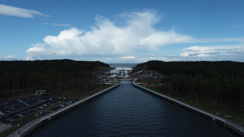 Otwarcie kanału żeglugowego przez Mierzeję Wiślaną [WIDEO]-GospodarkaMorska.pl