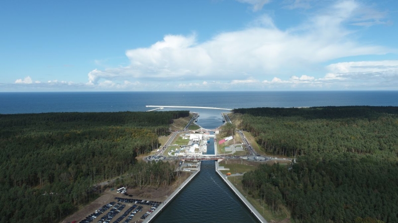 Otwarcie kanału żeglugowego przez Mierzeję Wiślaną [WIDEO]-GospodarkaMorska.pl