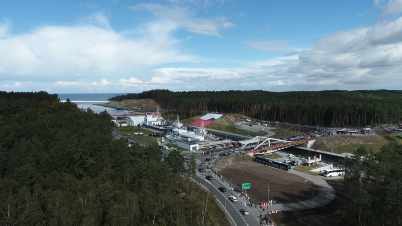 Otwarcie kanału żeglugowego przez Mierzeję Wiślaną [WIDEO]-GospodarkaMorska.pl