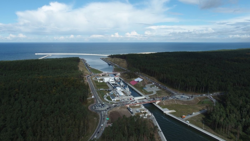 Otwarcie kanału żeglugowego przez Mierzeję Wiślaną [WIDEO]-GospodarkaMorska.pl