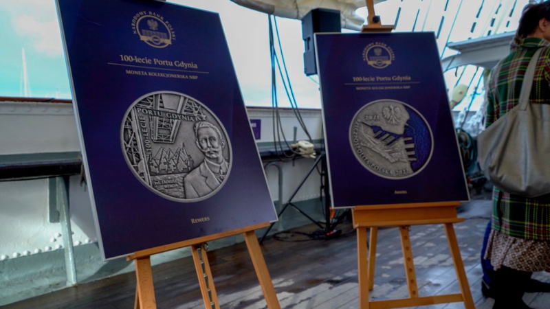 100-lecie Portu Gdynia na specjalnej monecie [WIDEO]-GospodarkaMorska.pl