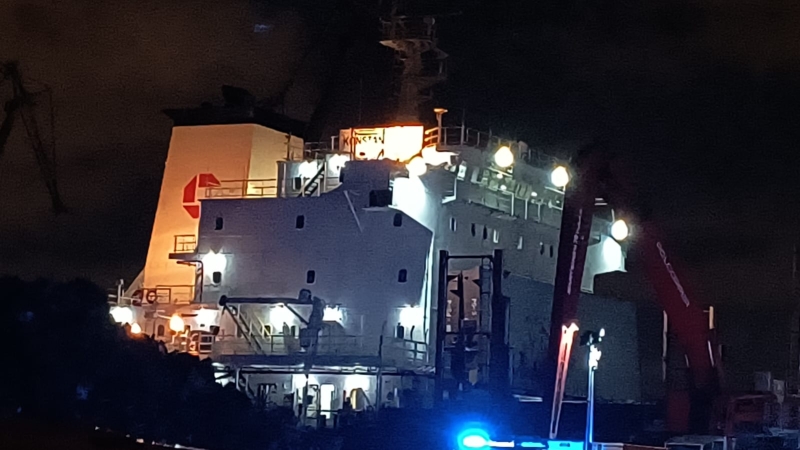 Pożar na statku w Porcie Gdańsk-GospodarkaMorska.pl