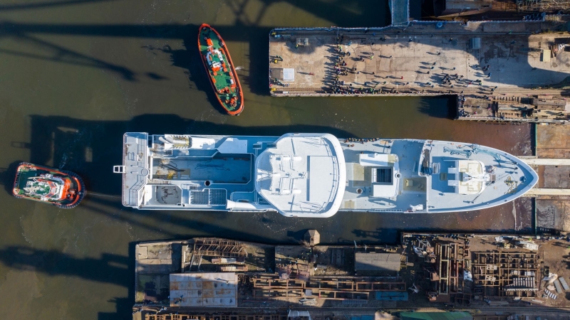 Kolejne wodowanie w Gdańsku. To drugi statek budowany przez Karstensena, który zjechał z pochylni-GospodarkaMorska.pl