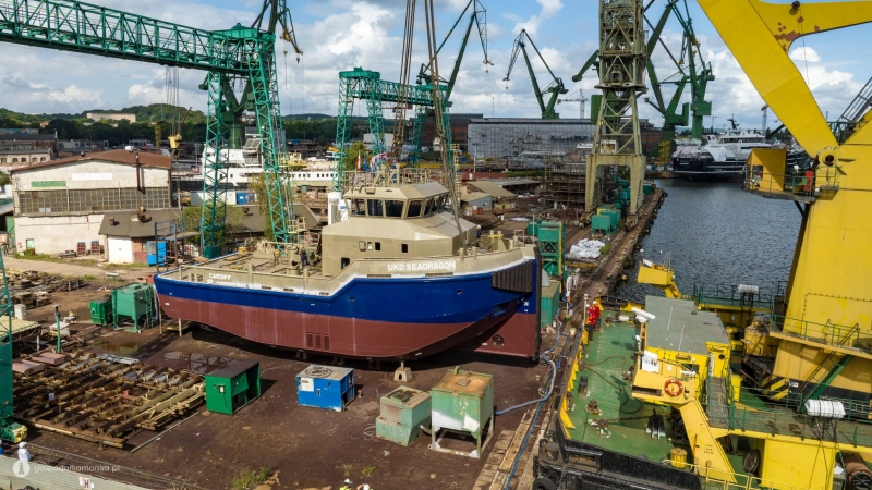 W stoczni Safe zwodowano holownik UKD Seadragon-GospodarkaMorska.pl