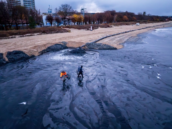 Sopocka plaża poszerzona – zakończono refulację na południe od molo-GospodarkaMorska.pl