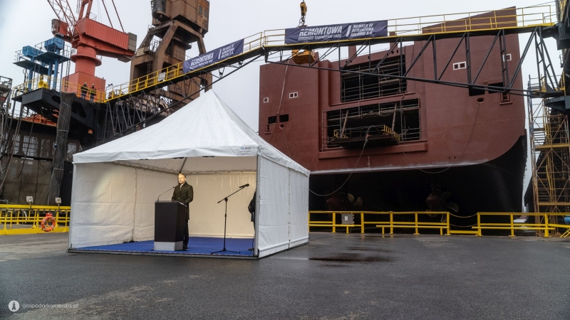 Drugi Ro-Pax dla polskiego armatora zwodowany w stoczni „Remontowa”-GospodarkaMorska.pl