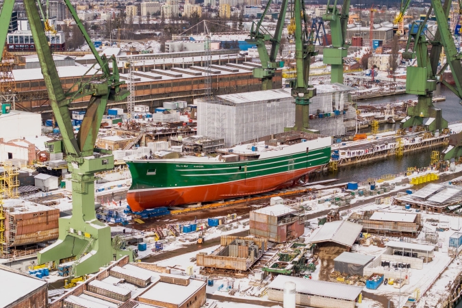 Karstensen: trawler dla Norwegów zwodowany, choć przeszkodził zeszłotygodniowy wypadek w sąsiedztwie-GospodarkaMorska.pl