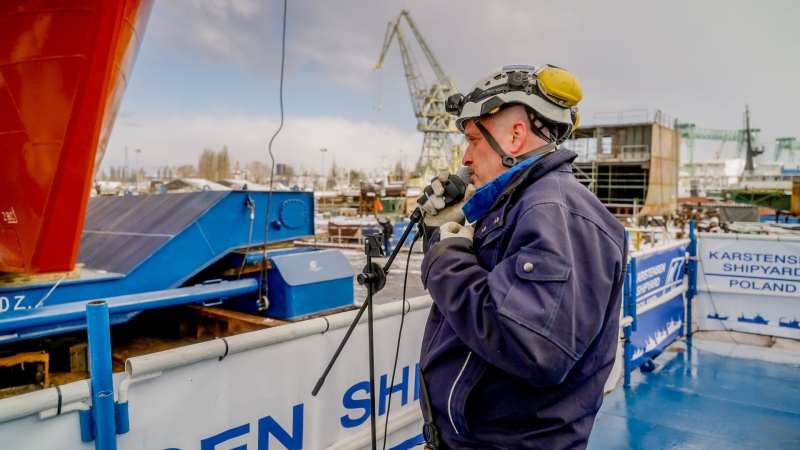 Karstensen: trawler dla Norwegów zwodowany, choć przeszkodził zeszłotygodniowy wypadek w sąsiedztwie-GospodarkaMorska.pl