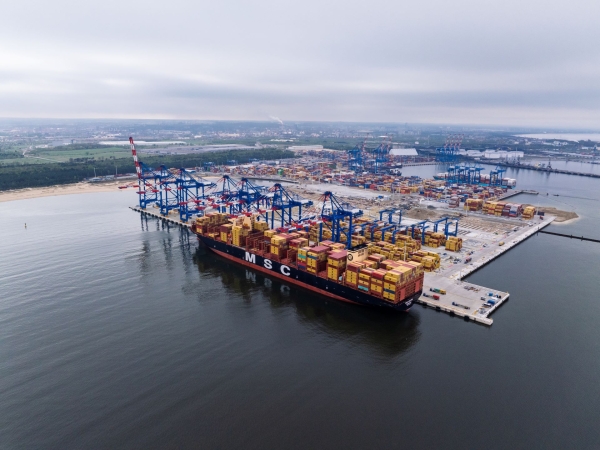 MSC Maura w Baltic Hub. Do Portu Gdańsk przybył pierwszy kontenerowiec w ramach serwisu oceanicznego Albatros-GospodarkaMorska.pl