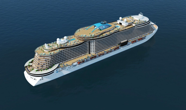 Norwegian Cruise Line przedstawia pierwsze zdjęcia nowego wycieczkowca na targach w Miami 15 marca.-GospodarkaMorska.pl