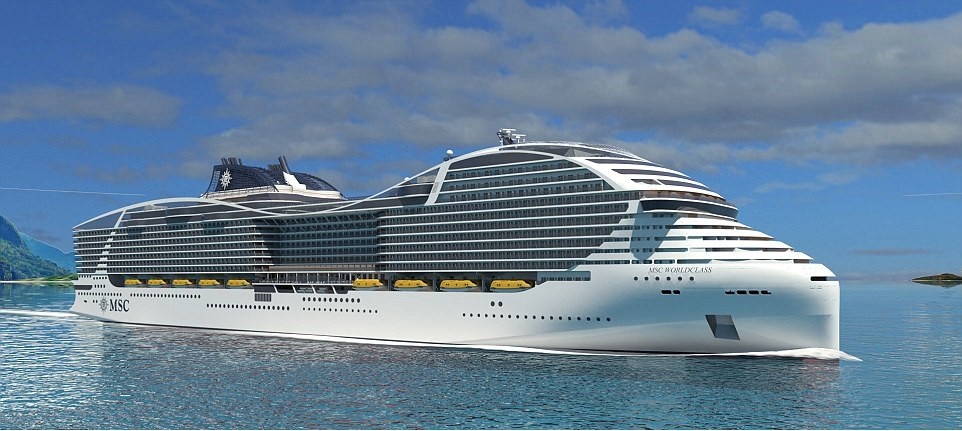 MSC Cruises ogłosił plany budowy nowych statków World Class, które będą mogły pomieścić 6850 gości w 2760 kabinach. Będą to statki o pojemności 200 000 ton, z których pierwszy zostanie dostarczony arm-GospodarkaMorska.pl