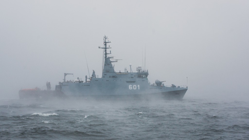 ORP Kormoran w morzu (foto)-GospodarkaMorska.pl