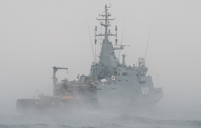 ORP Kormoran w morzu (foto)-GospodarkaMorska.pl
