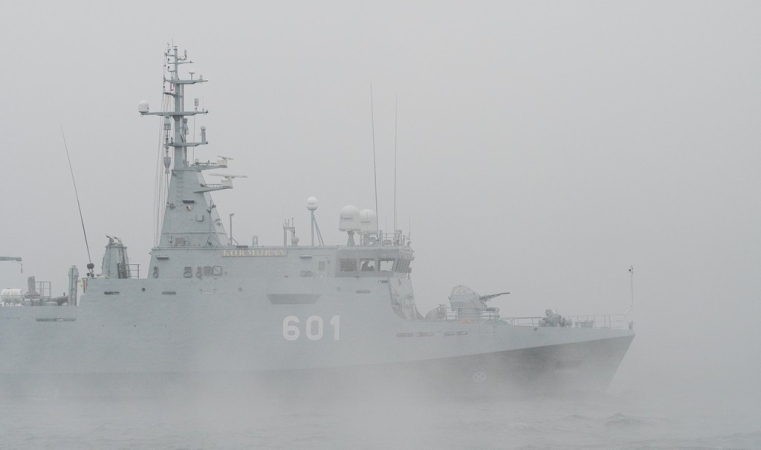 ORP Kormoran w morzu (foto)-GospodarkaMorska.pl