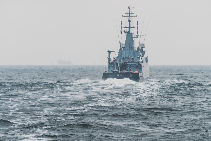 ORP Kormoran w morzu (foto)-GospodarkaMorska.pl