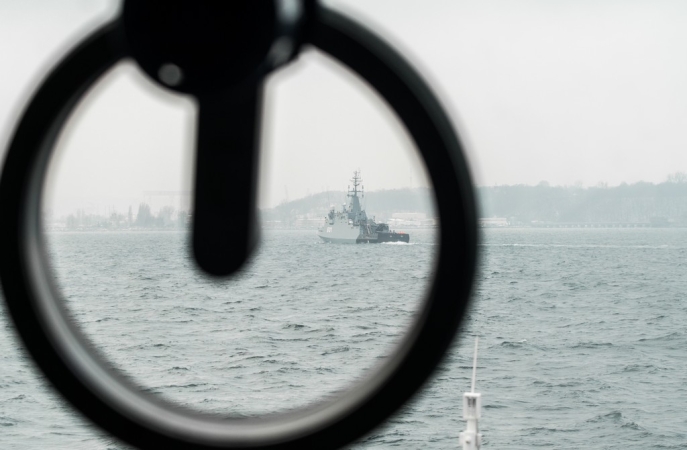 ORP Kormoran w morzu (foto)-GospodarkaMorska.pl