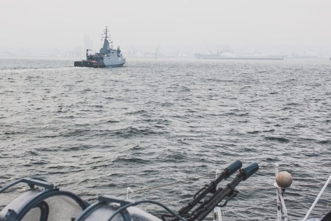 ORP Kormoran w morzu (foto)-GospodarkaMorska.pl