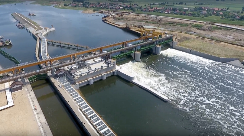 Śluza na stopniu wodnym w Malczycach otwarta. Minister Gróbarczyk: Ponad 20 lat nikt nie był w stanie jej dokończyć-GospodarkaMorska.pl