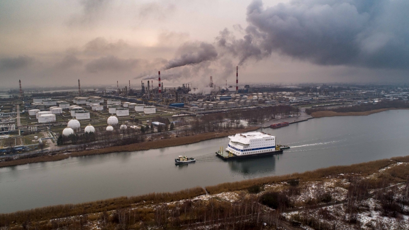 Dziobowa część nadbudówki na prom dla Brittany Ferries/fot. GospodarkaMorska.pl-GospodarkaMorska.pl