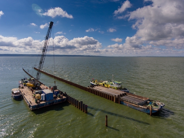 Lipiec na budowie kanału żeglugowego przez Mierzeję Wiślaną (foto, wideo)-GospodarkaMorska.pl