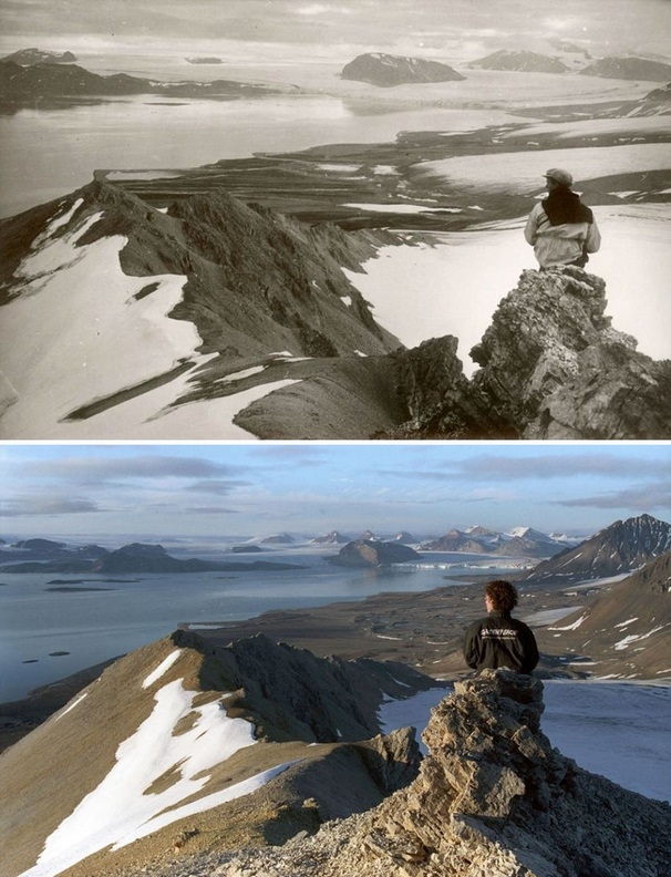 Arktyka się topi. Szokujące zdjęcia pokazują konsekwencje 100 lat zmian klimatycznych (foto)-GospodarkaMorska.pl