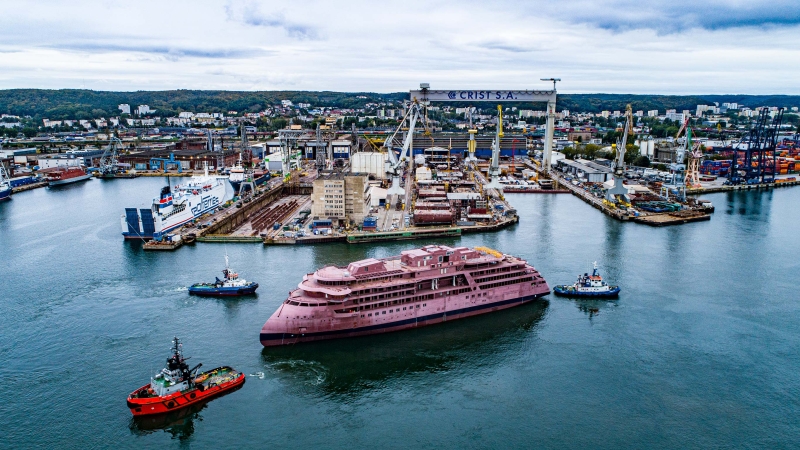 National Geographic Resolution wypłynął ze stoczni CRIST [foto, wideo]-GospodarkaMorska.pl