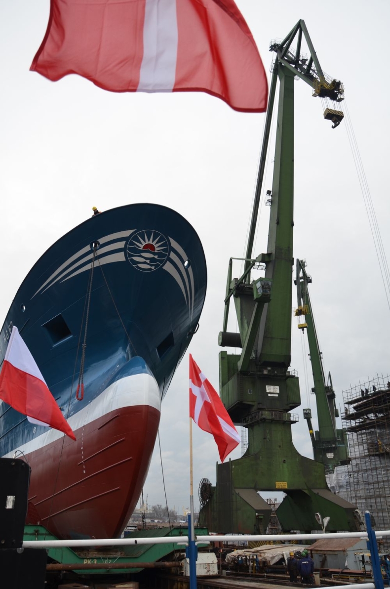 Sejner dla Duńczyków zwodowany w Naucie-GospodarkaMorska.pl