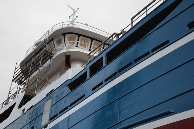 Sejner dla Duńczyków zwodowany w Naucie-GospodarkaMorska.pl