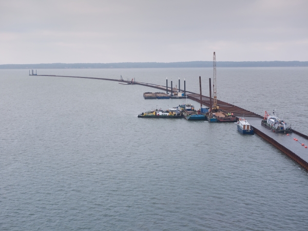 Grudzień na budowie drogi wodnej łączącej Zalew Wiślany z Zatoką Gdańską [foto, wideo]-GospodarkaMorska.pl