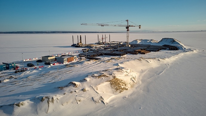 Atak zimy nie opóźnił prac na Mierzei-GospodarkaMorska.pl