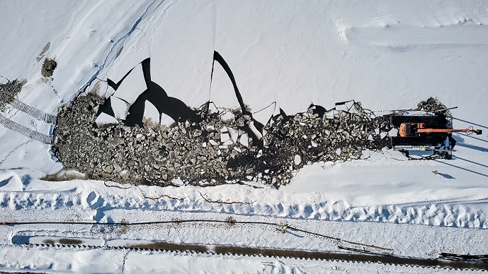 Atak zimy nie opóźnił prac na Mierzei-GospodarkaMorska.pl