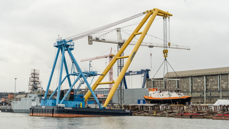 Lodołamacz „Tarpan” dla RZGW w Szczecinie zwodowany w stoczni Remontowa Shipbuilding [foto, wideo]-GospodarkaMorska.pl