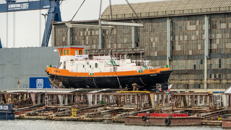 Lodołamacz „Tarpan” dla RZGW w Szczecinie zwodowany w stoczni Remontowa Shipbuilding [foto, wideo]-GospodarkaMorska.pl