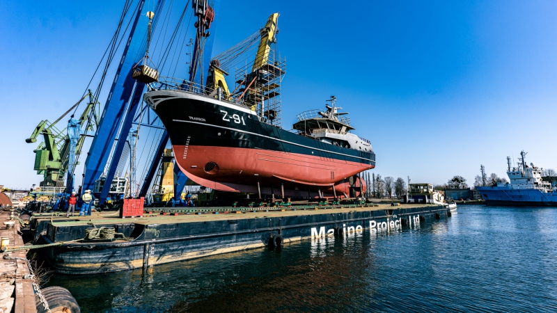 W stoczni Safe w Gdańsku zwodowano statek rybacki dla holenderskiego Damena-GospodarkaMorska.pl