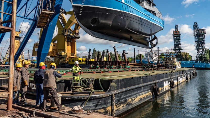 Kolejne wodowanie w stoczni Safe dla Damen Maskant [wideo, zdjęcia]-GospodarkaMorska.pl