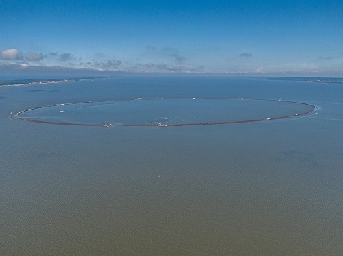 Mierzeja Wiślana. Prace kafarowe na sztucznej wyspie na finiszu [WIDEO]-GospodarkaMorska.pl