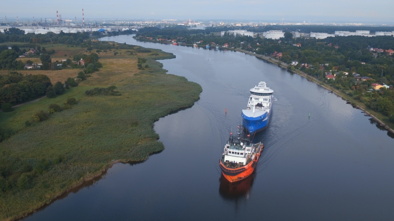 Nowoczesny transportowiec ryby żywej 