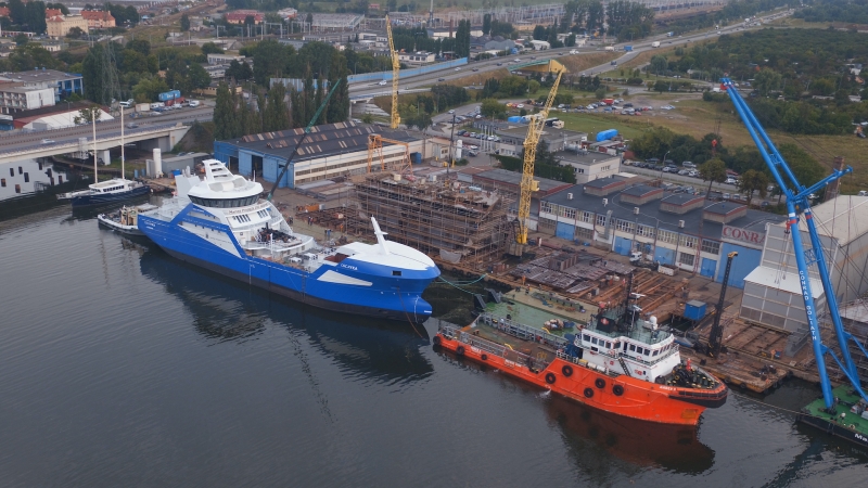 Nowoczesny transportowiec ryby żywej 