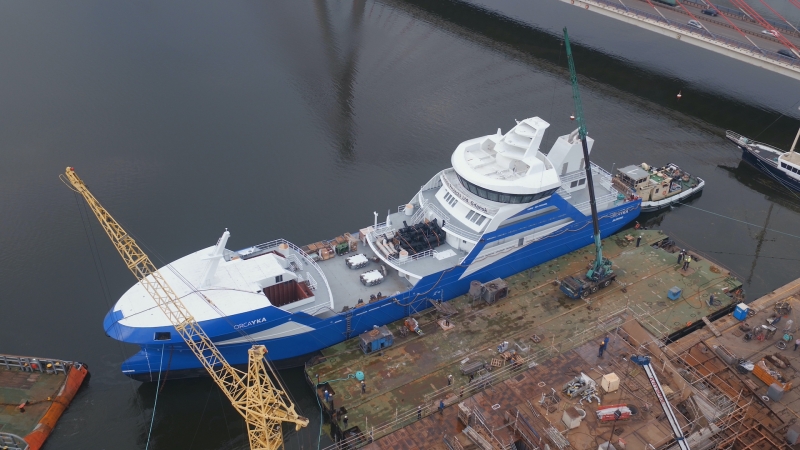 Nowoczesny transportowiec ryby żywej 