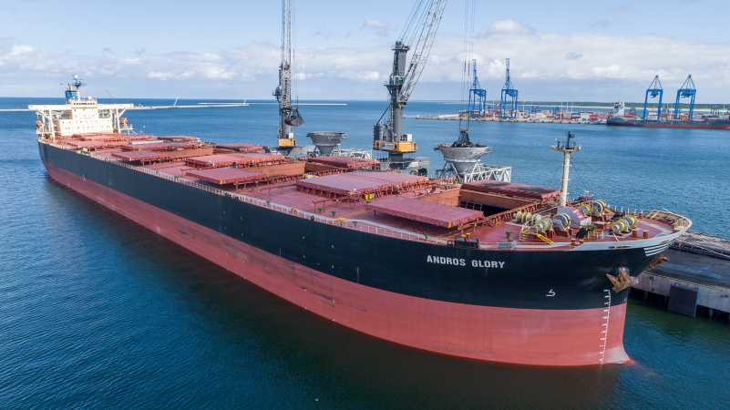 Rozładunek blisko 100 tysięcy ton węgla koksującego w Porcie Gdańsk [ZDJĘCIA, WIDEO]-GospodarkaMorska.pl