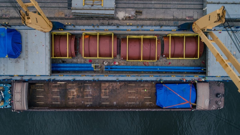 Fracht FWO rozpoczął realizację dostaw dla jednej z największych inwestycji branży energetycznej w Polsce [WIDEO]-GospodarkaMorska.pl